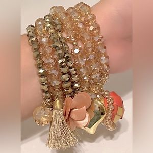 Tan toned bracelet set
